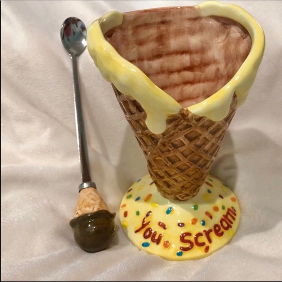 Bella Casa by Ganz Ice Cream Bowl with Spoon - Picture 4 of 4